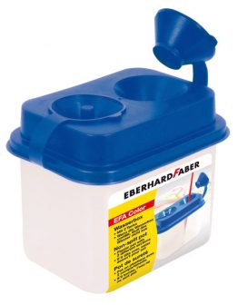 Pinselwaschbox Wasserbox 2 Näpfchen farbig sortiert, 2, 73 x 90 x 101 mm